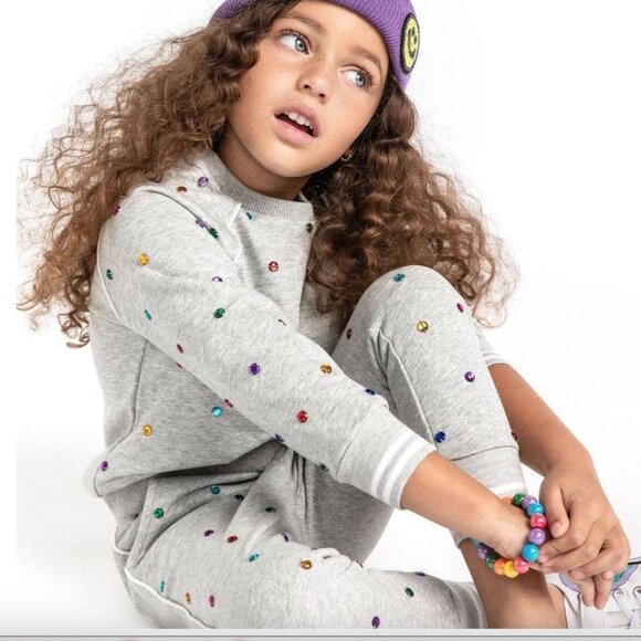 Lola and The Boys Rainbow Gem Sweat pants Trackset - Picture 10 of 10